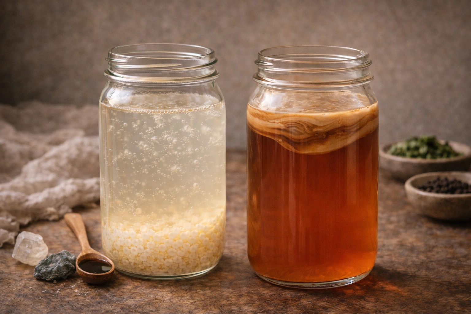 Origins of Water Kefir and Kombucha