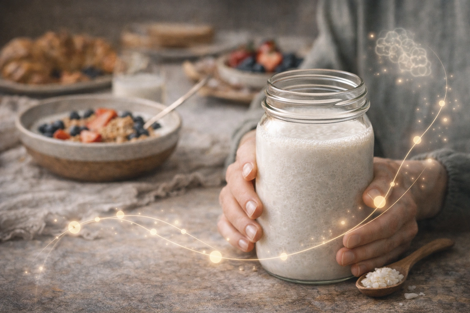 Fermented Food milk kefir